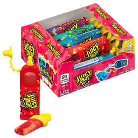 Juicy Drop sour candy lollipops pack for on-the-go fun and variety.