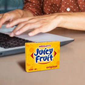 Juicy Fruit Original bubblegum brand logo on packaging for quick recognition