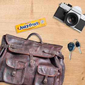 Juicy Fruit is ideal for road trips and on-the-go refreshment.
