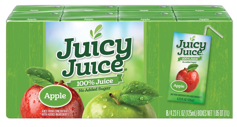 Juicy Juice Apple box – 100% juice, convenient kid-friendly snack.