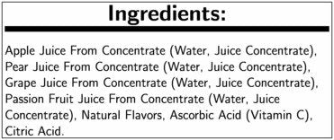 Juicy Juice fruit punch bottle side view ideal for lunchboxes and snacks
