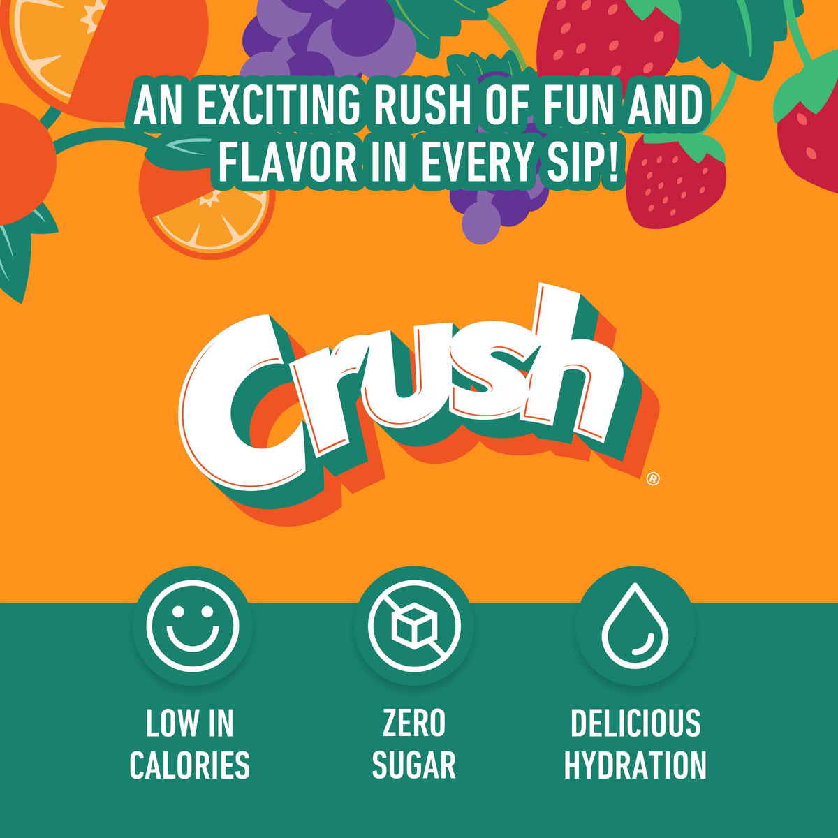 Juicy Mixes Crush grape powder drink stick stir image suggesting easy mixing.