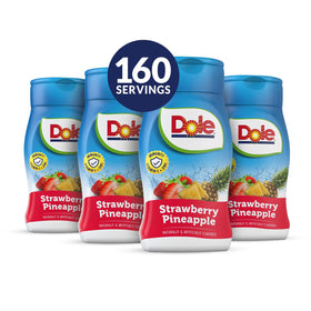 Juicy Mixes Dole Strawberry Pineapple enhancer bottle showing tropical flavor boost