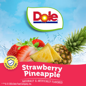 Glass of flavored water with Juicy Mixes Dole Strawberry Pineapple
