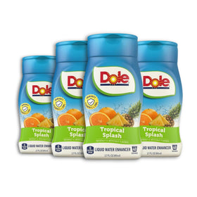 Juicy Mixes Dole Tropical Splash bottle pour for on-the-go tropical hydration.