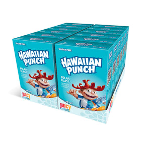 Juicy Mixes Hawaiian Punch powder stick open, convenient sugar-free mix for on-the-go hydration.
