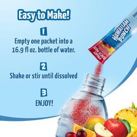 Juicy Mixes Hawaiian Punch powder vitamin C boost supports bright, refreshing drinks.