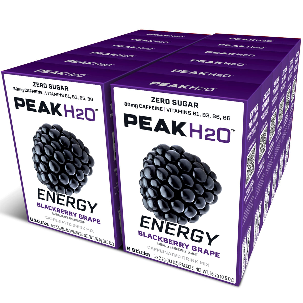 Juicy Mixes PeakH2O blackberry powder tub for quick hydration and flavor