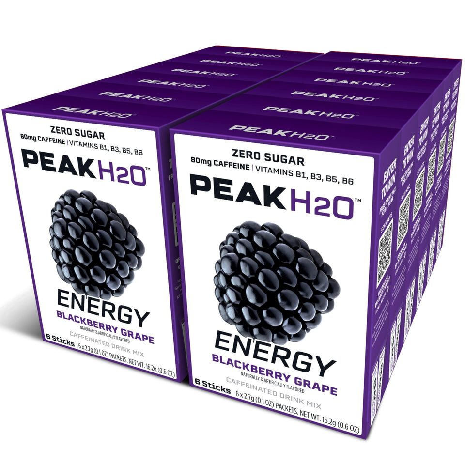 Juicy Mixes PeakH2O blackberry powder tub for quick hydration and flavor