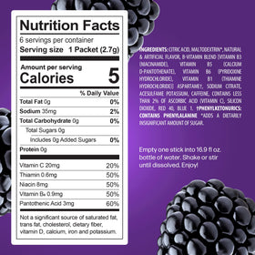 Juicy Mixes PeakH2O electrolyte packets dissolving in water for on-the-go hydration