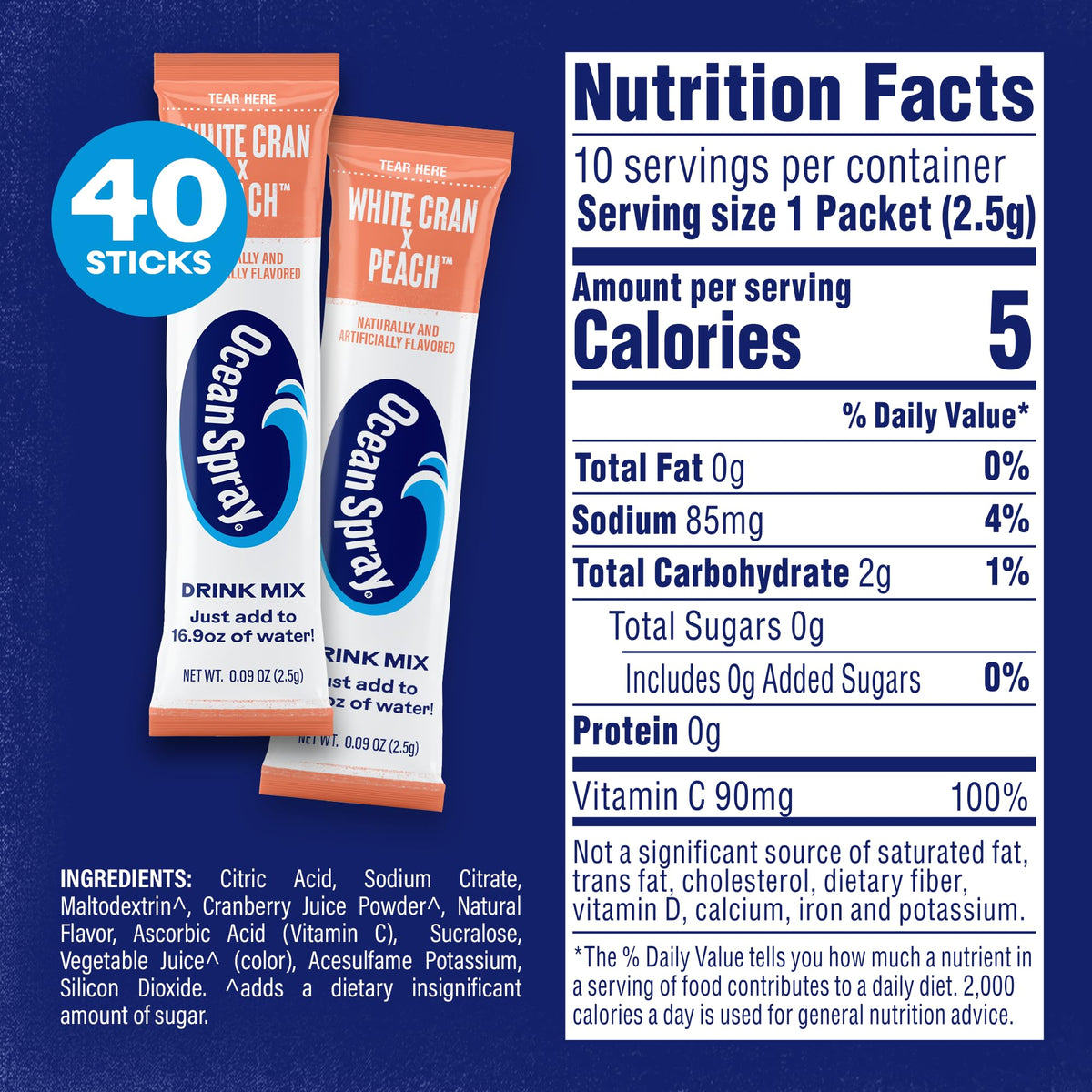 Juicy Mixes real cranberry juice powder delivers natural tart notes.