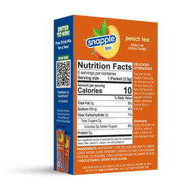 Juicy Mixes Snapple Tea Peach sticks pour demonstrates quick brew on the go.