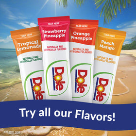 Juicy Mixes Tropical Splash ready drink served in a tall glass for anytime refreshment