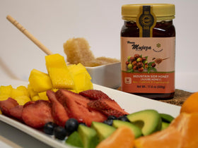 Mujeza Al Shifa honey drizzle on toast for natural sweetness
