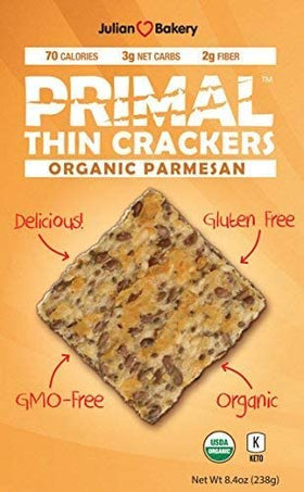 Serving suggestion on wood board with cheese and olives for a quick snack.