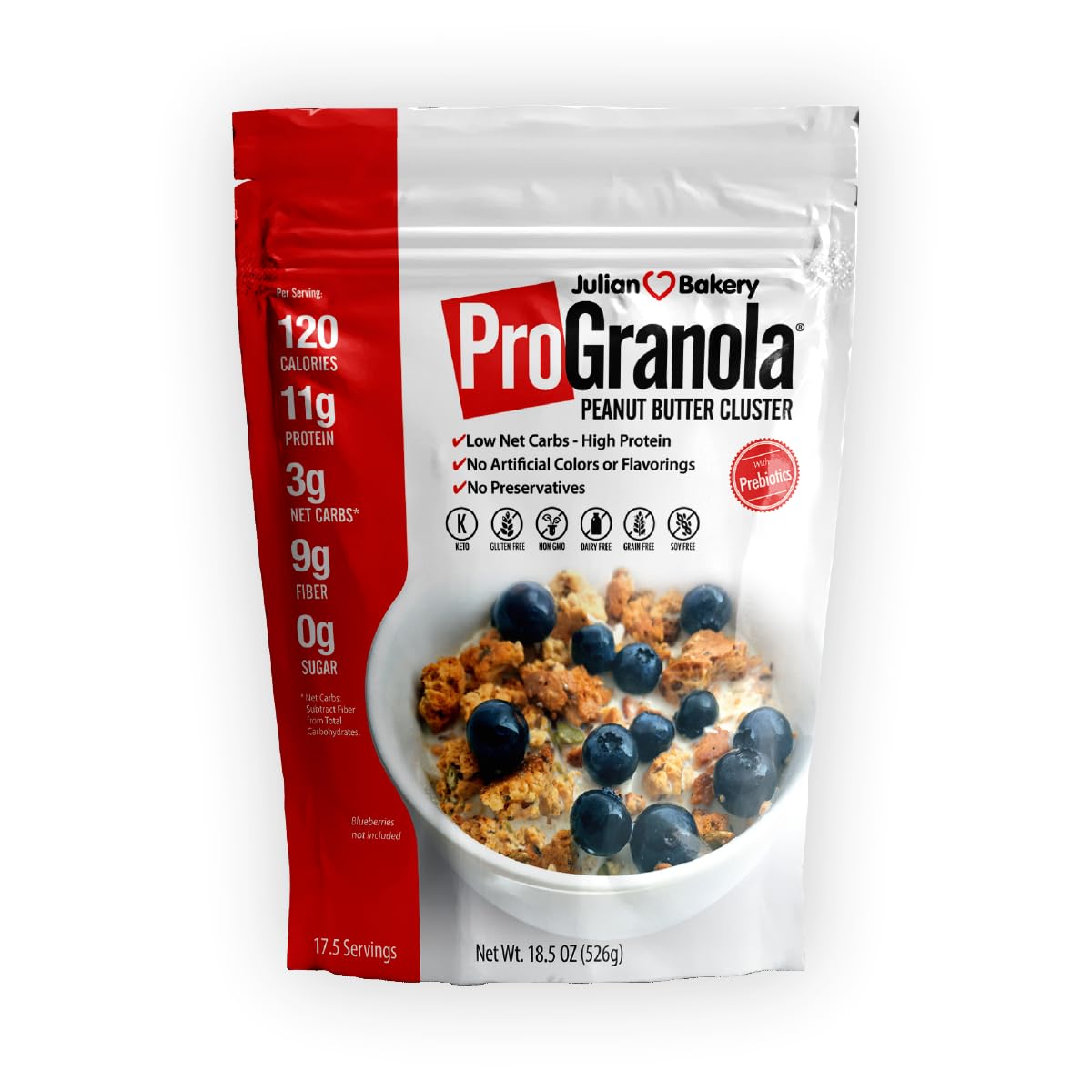 Julian Bakery ProGranola Peanut Butter Cluster in a bowl for a protein-packed breakfast