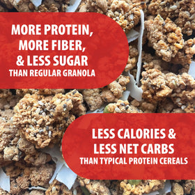 Dairy-free ProGranola cluster detail for lactose-free snacking.