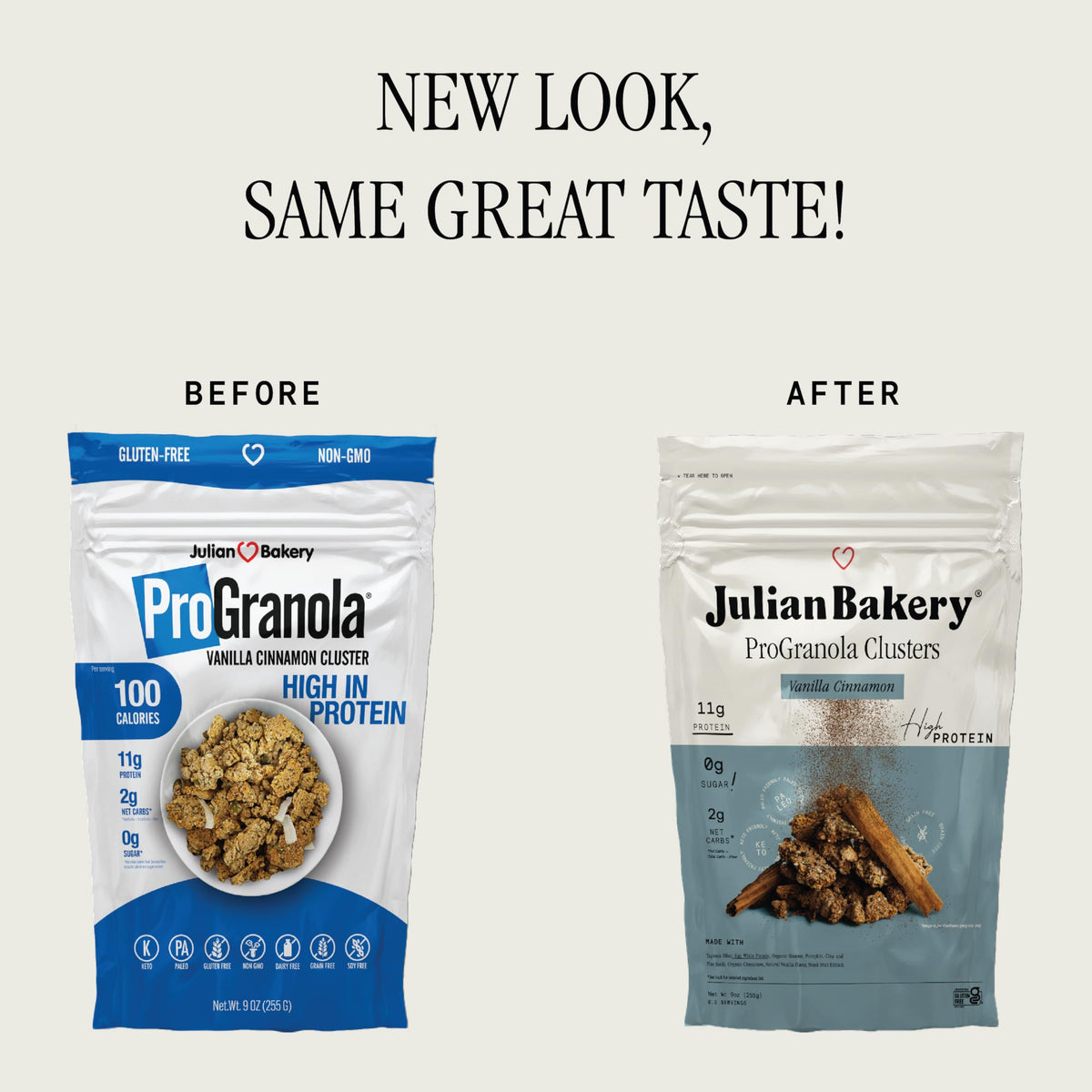 ProGranola Vanilla Cinnamon Cluster serving in a bowl with yogurt topping