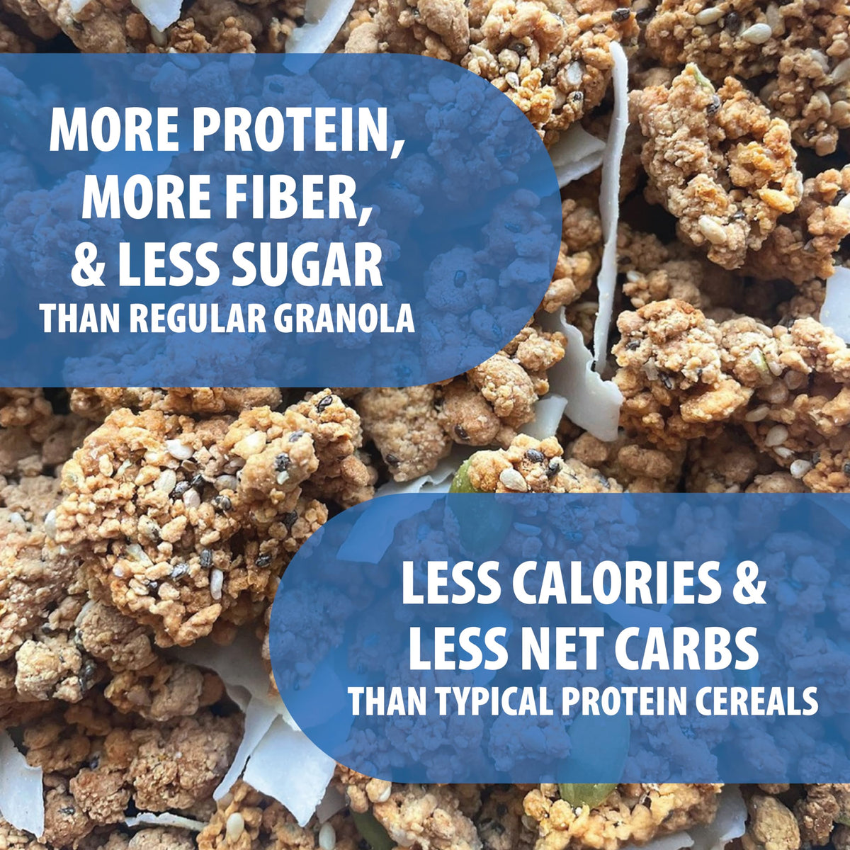 Gluten-free and grain-free icons on Julian Bakery ProGranola Vanilla Cinnamon packaging