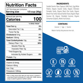 ProGranola Vanilla Cinnamon packaging shows 12g protein per serving