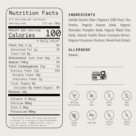 Julian Bakery ProGranola Vanilla Cluster spoonful, 10g protein per serving explained.