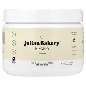 Julian Bakery Pure Monk bottle shows zero-calorie sweetness for everyday beverages.