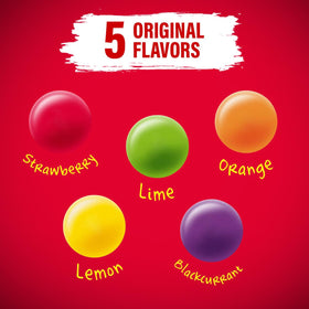 Jumblet chewy candy in rainbow flavors ideal for vending machines.