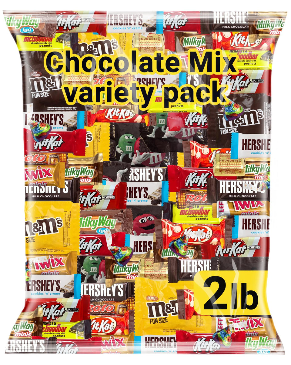 Jumblet chocolate assorted bulk candy mini bars for party favors and office snack stations, conveniently wrapped.