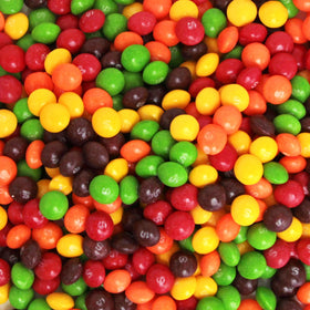 Jumblet Easter basket candy in rainbow colors for festive treats.