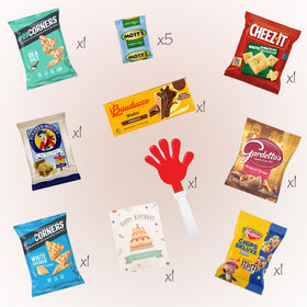 JUMBO JUMBLE birthday snack box open packaging, ideal for sharing at parties.