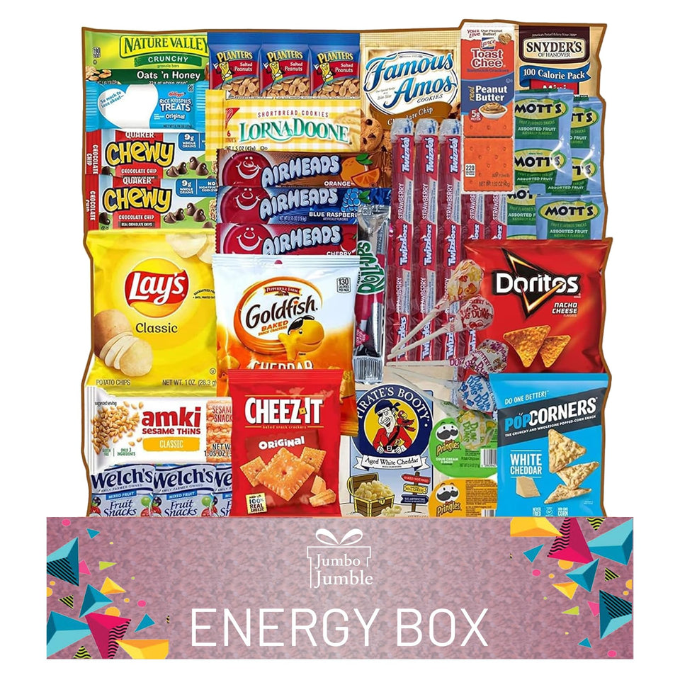 Jumbo Jumble 45-count snack box package, perfect for gifting and everyday variety.