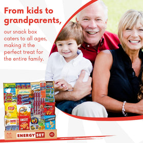 Gift-ready Jumbo Jumble snack box showcasing a diverse snack assortment for celebrations.
