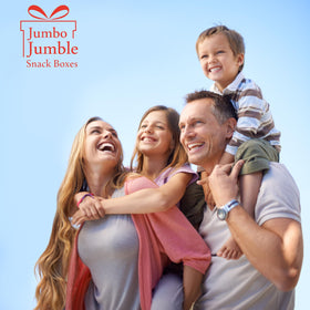 JUMBO JUMBLE snack box packaging preserves freshness, making it a thoughtful gift.