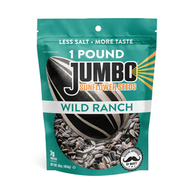 Jumbo Sunflower Seeds Ranch bag front: ready-to-eat snack with bold flavor.