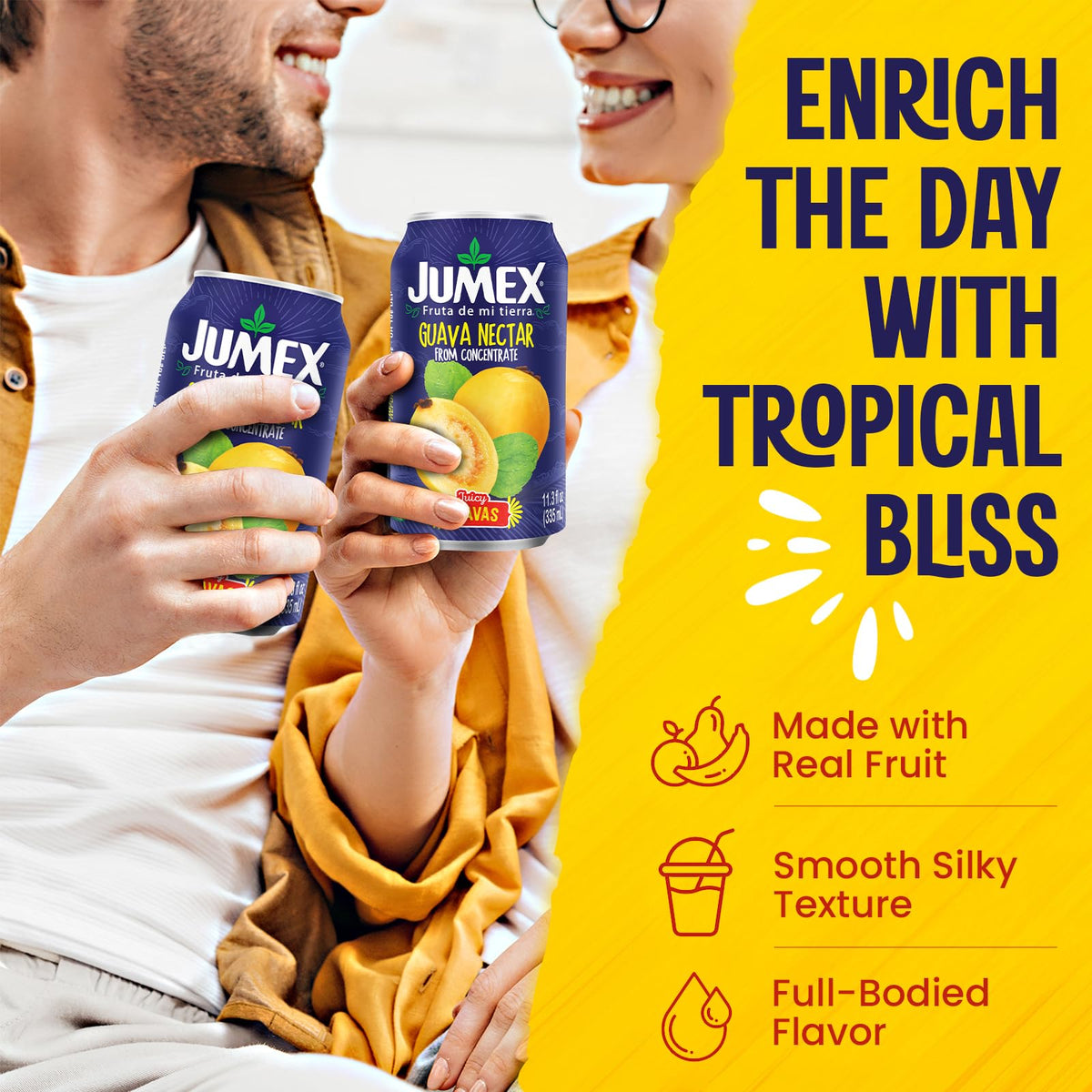 Jumex Guava Nectar cocktail mixer for tropical sips