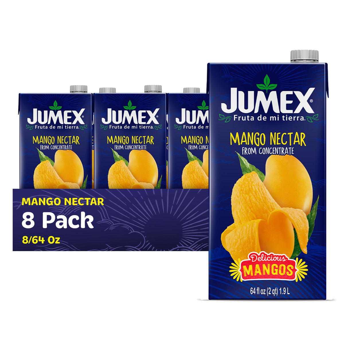 Jumex Mango Nectar bottle highlighting authentic Mexican flavor for refreshing beverages.