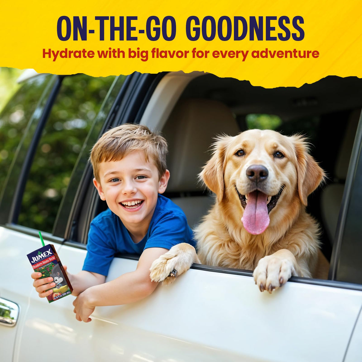 Jumex nectar blended into a smoothie for a creamy treat.