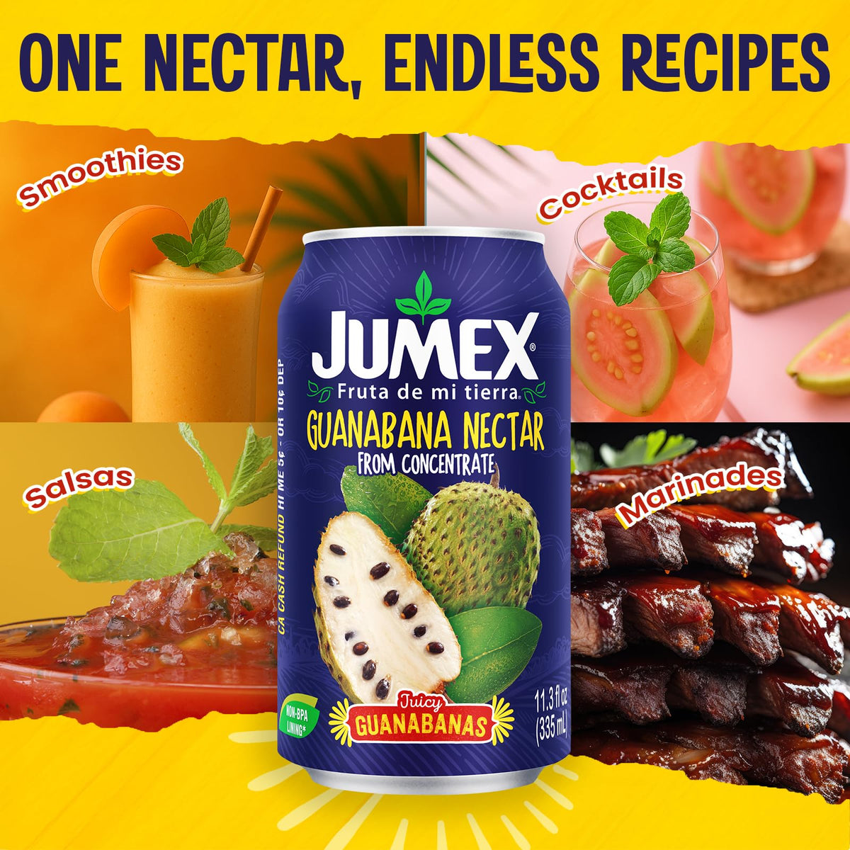 Jumex Soursop Nectar versatile kitchen use for desserts and sauces.