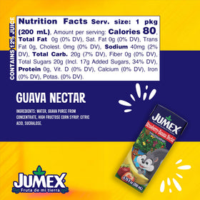 Pouring Jumex Strawberry Banana Nectar into a glass, showcasing thick texture.