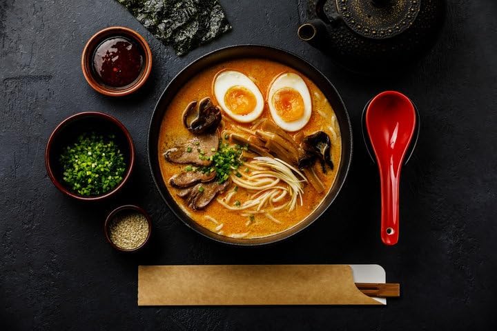 June Moon Ramen Seasoning label closeup shows small-batch quality branding.