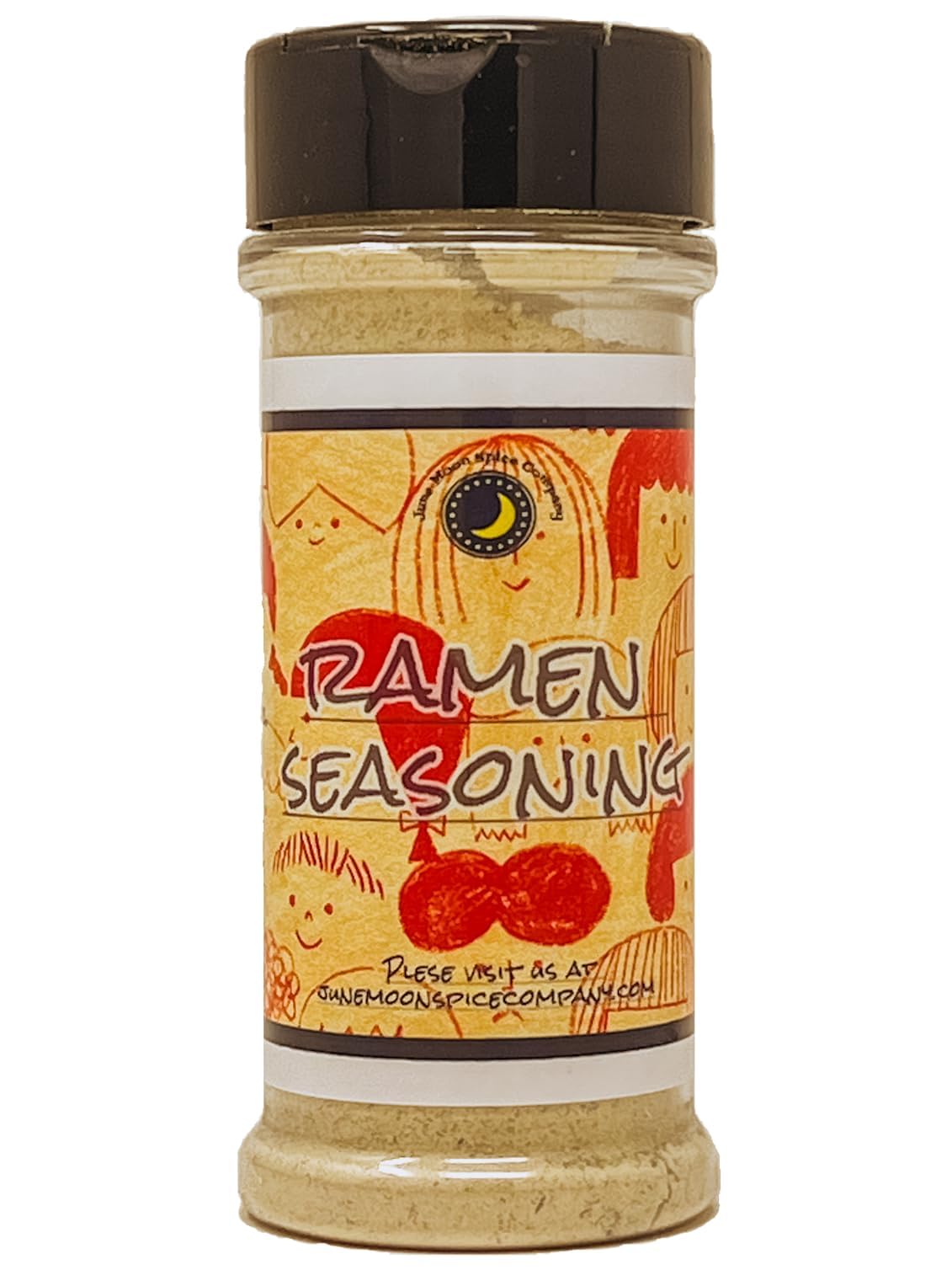 June Moon Ramen Seasoning large shaker enables easy seasoning of ramen bowls.