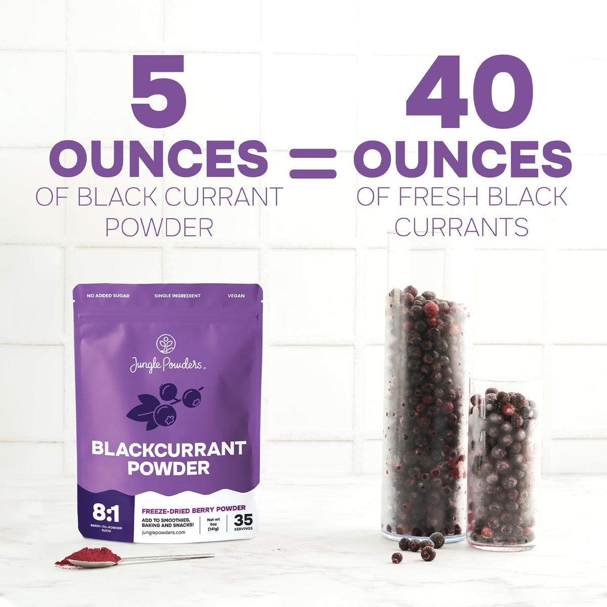 Jungle Powders Baking with black currant powder as a versatile ingredient.