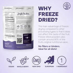 Dust of Jungle Powders blackberry powder on oats for fiber and flavor