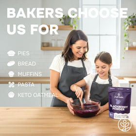 Jungle Powders blackberry powder in yogurt enhances natural berry taste