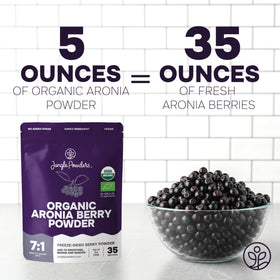 Handpicked Nordic aronia berries from Jungle Powders source for purity.