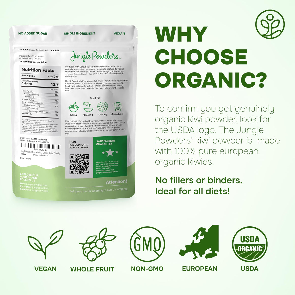 Jungle Powders Kiwi Powder freeze-drying process image