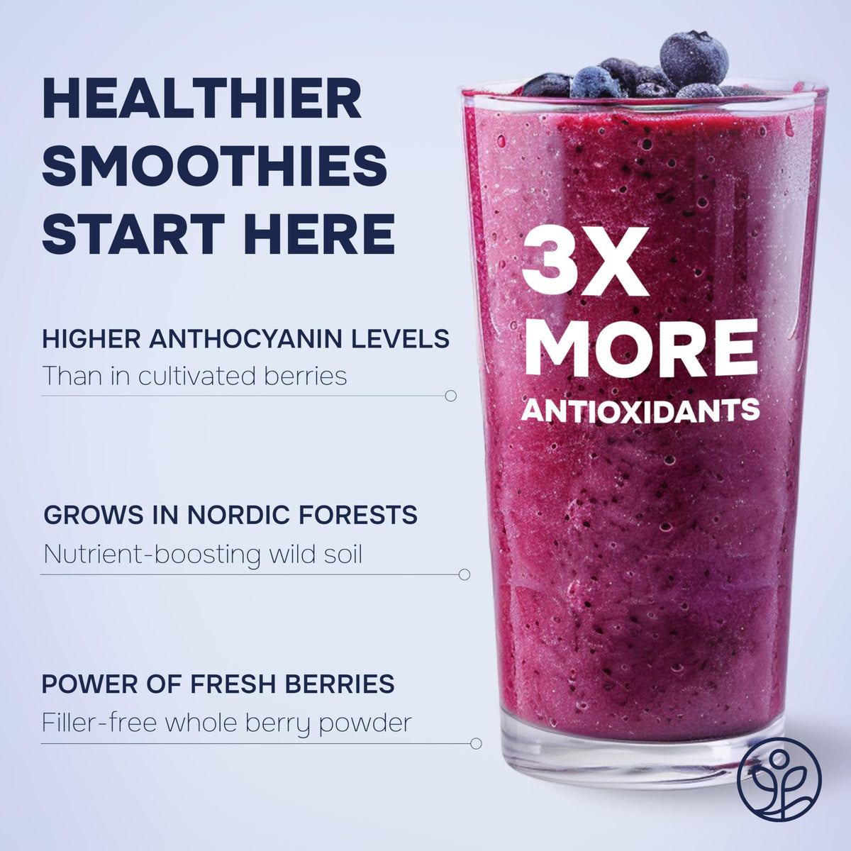 Jungle Powders No Sugar Added Blueberry Powder keeps natural taste and texture