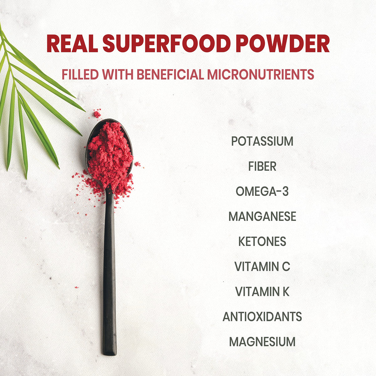 Jungle Powders raspberry powder dusting on yogurt or porridge adds color