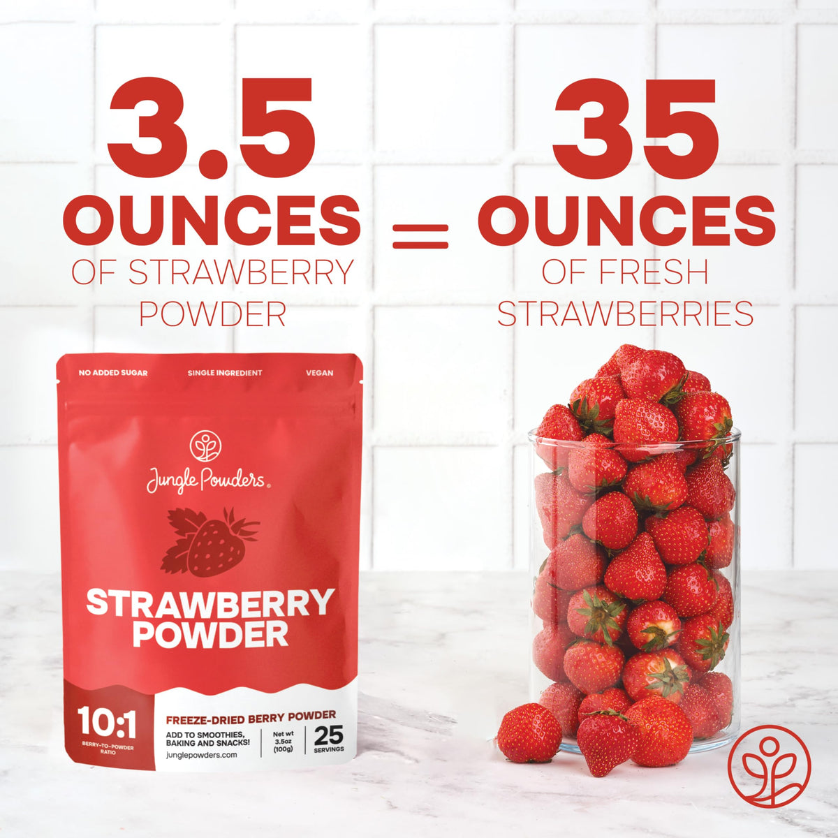 Jungle Powders Strawberry Powder - vibrant color and natural sweetness for desserts and smoothies