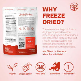 Jungle Powders Strawberry Powder - no artificial additives for a clean flavor boost